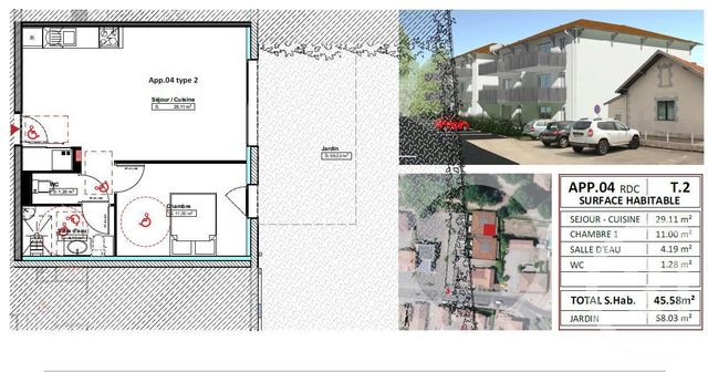 Afficher la photo en grand Appartement F2 à vendre - 2 pièces - 45.58 m2 - MIMIZAN - 40 - AQUITAINE - Century 21 Group Immo