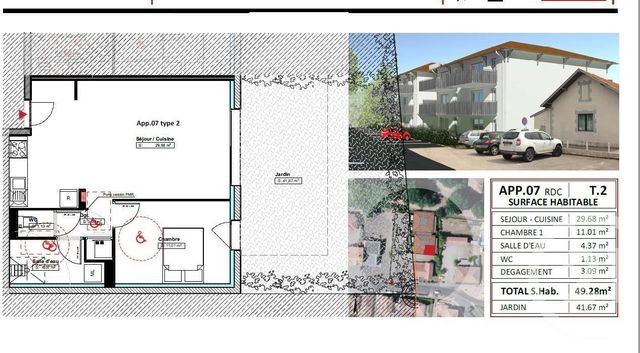 Afficher la photo en grand Appartement F2 à vendre - 2 pièces - 49.28 m2 - MIMIZAN - 40 - AQUITAINE - Century 21 Group Immo