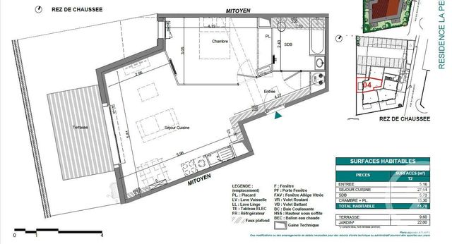 Appartement T2 à vendre - 2 pièces - 45.58 m2 - MIMIZAN - 40 - AQUITAINE - Century 21 Group Immo