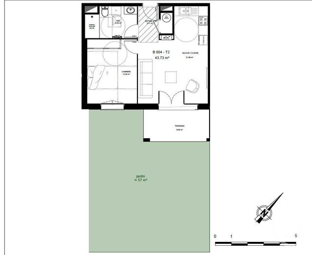 Afficher la photo en grand Appartement F2 à vendre - 2 pièces - 43.73 m2 - MIMIZAN - 40 - AQUITAINE - Century 21 Group Immo