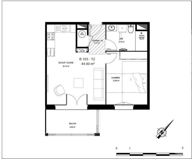 Appartement F2 à vendre - 2 pièces - 44.0 m2 - MIMIZAN - 40 - AQUITAINE - Century 21 Group Immo