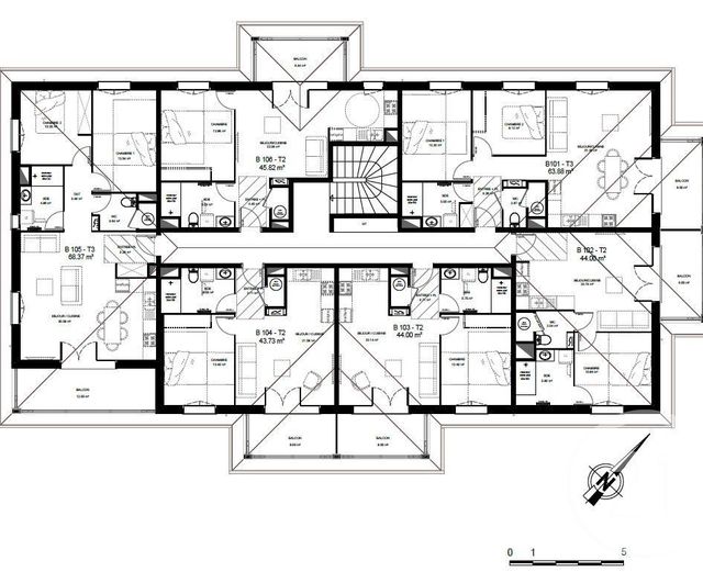 Afficher la photo en grand Appartement F3 à vendre - 3 pièces - 68.37 m2 - MIMIZAN - 40 - AQUITAINE - Century 21 Group Immo