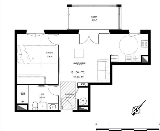 Afficher la photo en grand Appartement F2 à vendre - 2 pièces - 45.82 m2 - MIMIZAN - 40 - AQUITAINE - Century 21 Group Immo