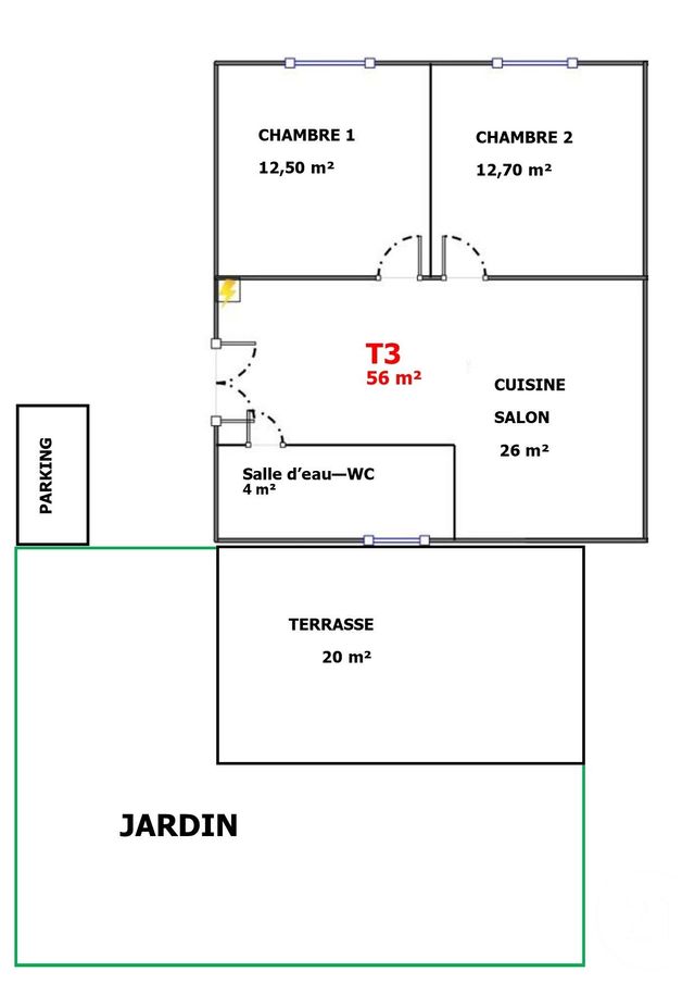 Appartement F3 à vendre - 3 pièces - 56.0 m2 - MIMIZAN - 40 - AQUITAINE - Century 21 Group Immo